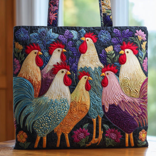 Funky Chicken Quilted Tote Bag GFTOHD8768