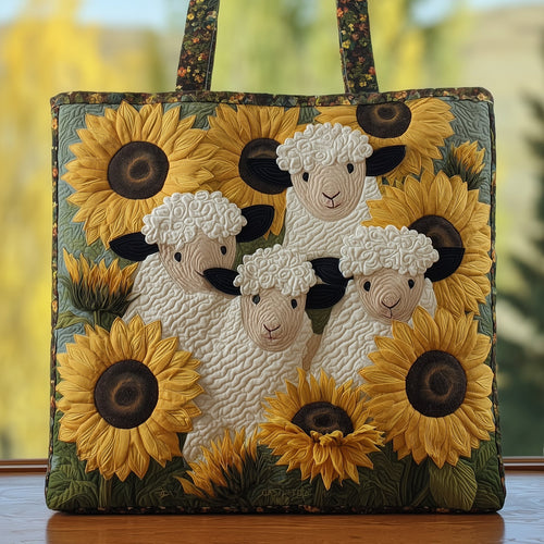 Fluffy Happy Sheep Quilted Tote Bag GFTOHD8814