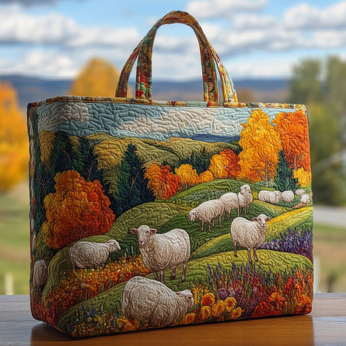 Fluffy Happy Sheep Quilted Tote Bag GFTOHD8816