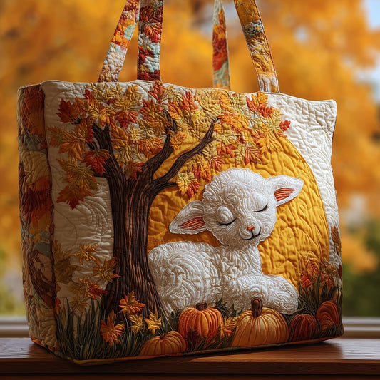 Fluffy Happy Sheep Quilted Tote Bag GFTOHD8817