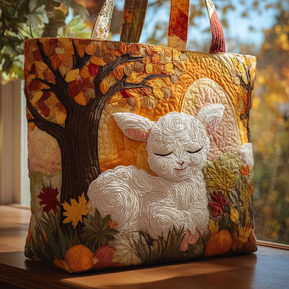 Fluffy Happy Sheep Quilted Tote Bag GFTOHD8818