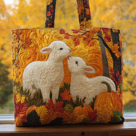 Fluffy Happy Sheep Quilted Tote Bag GFTOHD8819