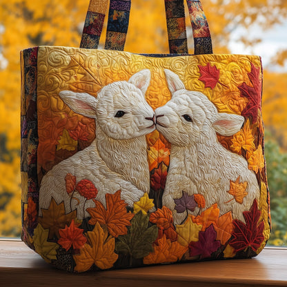 Fluffy Happy Sheep Quilted Tote Bag GFTOHD8820