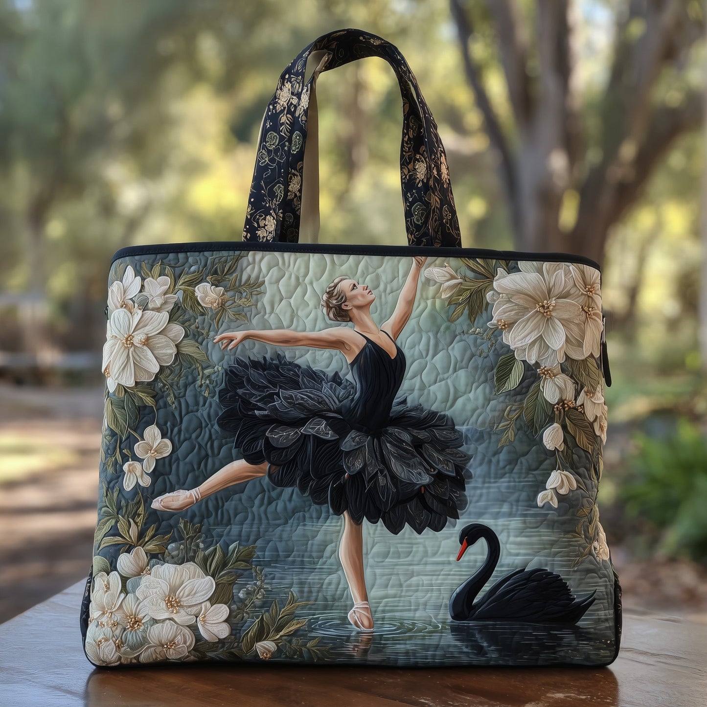 Elegant Ballerina Quilted Tote Bag GFTOHD8878
