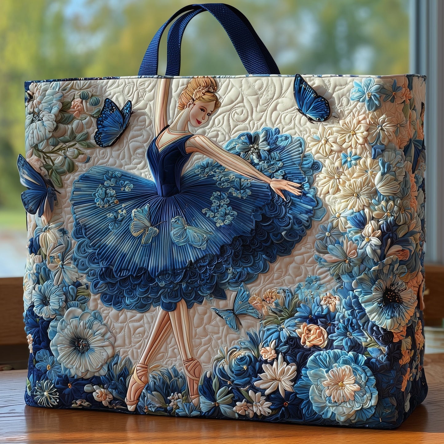 Elegant Ballerina Quilted Tote Bag GFTOHD8879