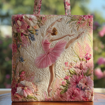 Elegant Ballerina Quilted Tote Bag GFTOHD8887