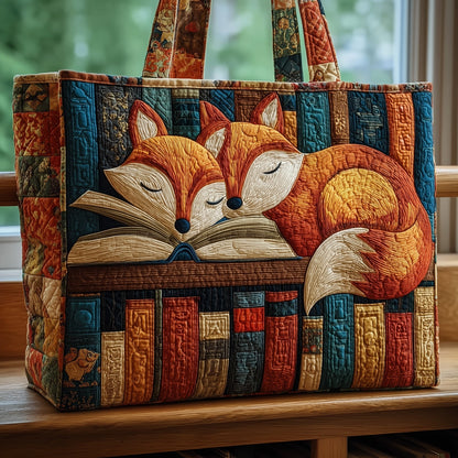 Fox Bookcase Quilted Tote Bag GFTOHD8900