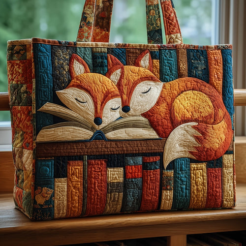 Fox Bookcase Quilted Tote Bag GFTOHD8900