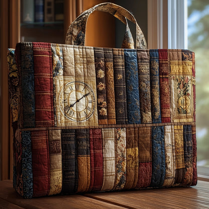 Vintage Literary Quilted Tote Bag GFTOHD8903