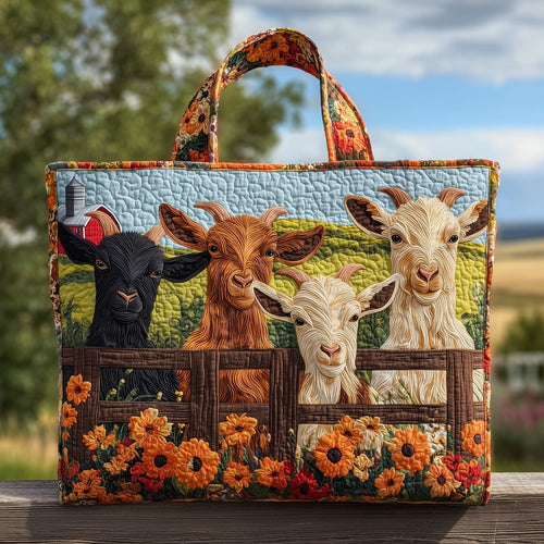 Goat Serenity Quilted Tote Bag GFTOHD8913