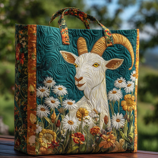 Goat Serenity Quilted Tote Bag GFTOHD8915