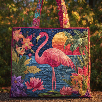 Flamingo Paradise Quilted Tote Bag GFTOHD8962