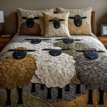 Sheep Serenity 3-Piece Quilted Bedding Set GFTOHD8970