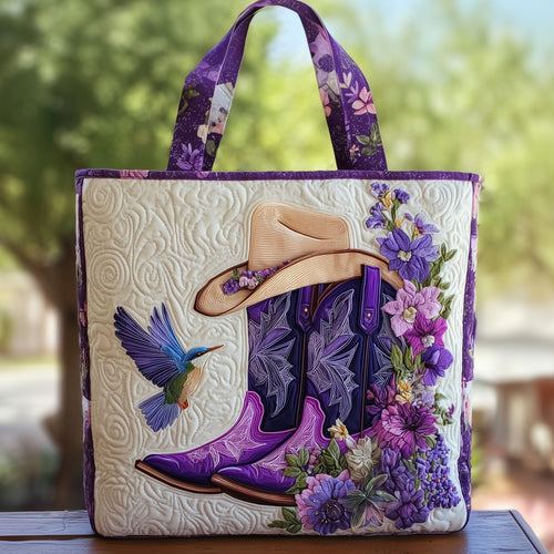 Cowboy Boots Quilted Tote Bag GFTOHD8999