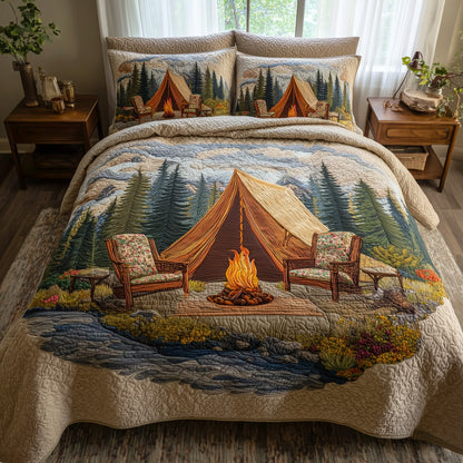 Camp Life 3-Piece Quilted Bedding Set GFTOHD9014