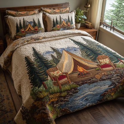 Camp Life 3-Piece Quilted Bedding Set GFTOHD9015