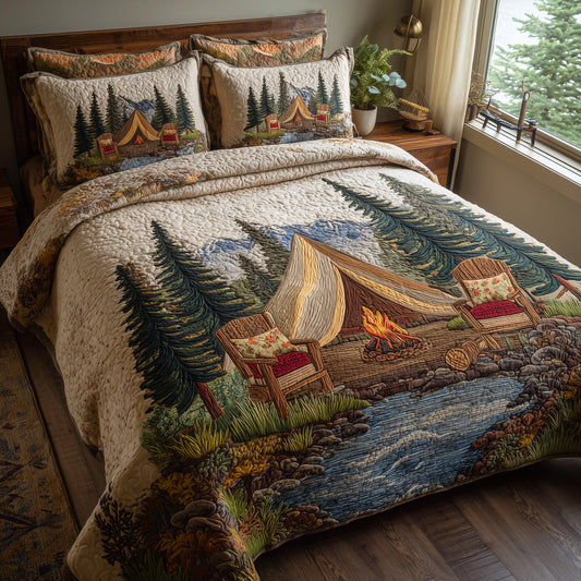 Camp Life 3-Piece Quilted Bedding Set GFTOHD9015