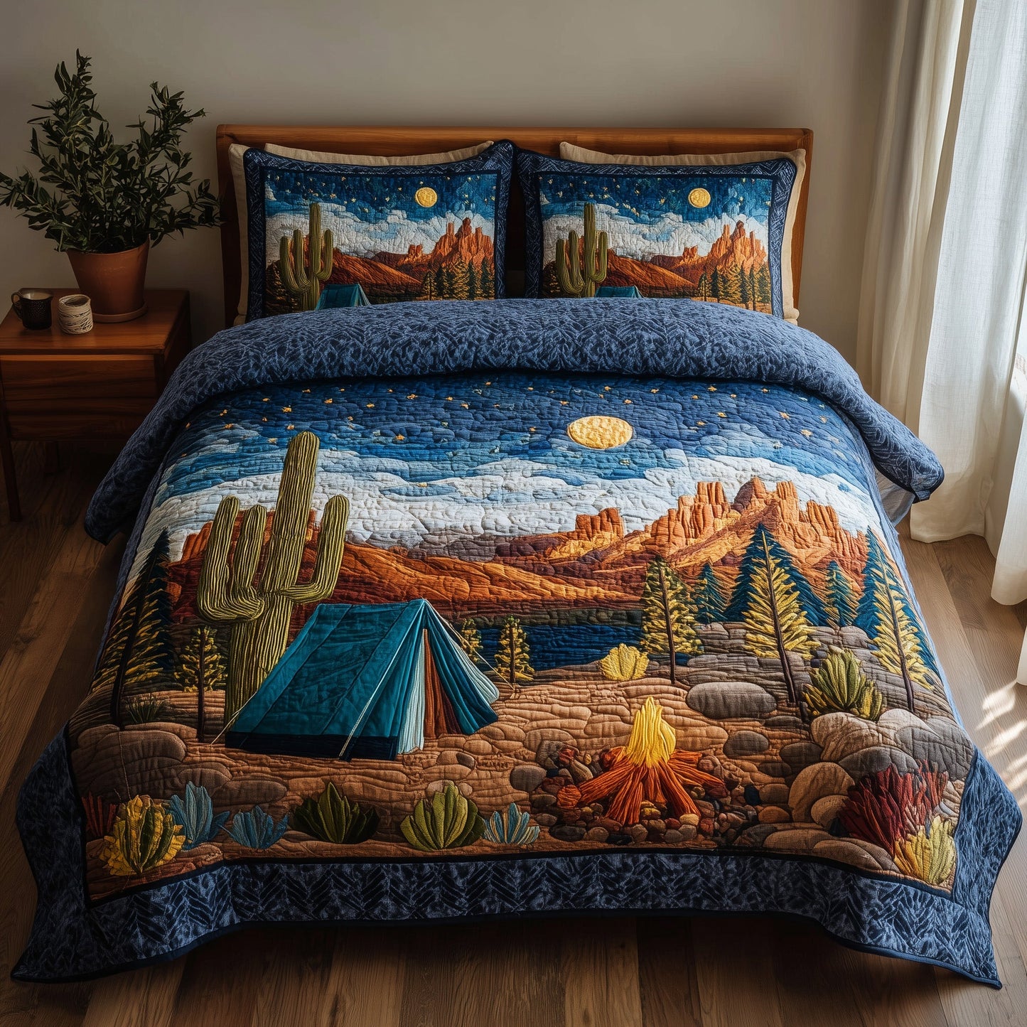 Camp Life 3-Piece Quilted Bedding Set GFTOHD9018