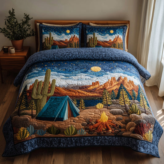 Camp Life 3-Piece Quilted Bedding Set GFTOHD9018