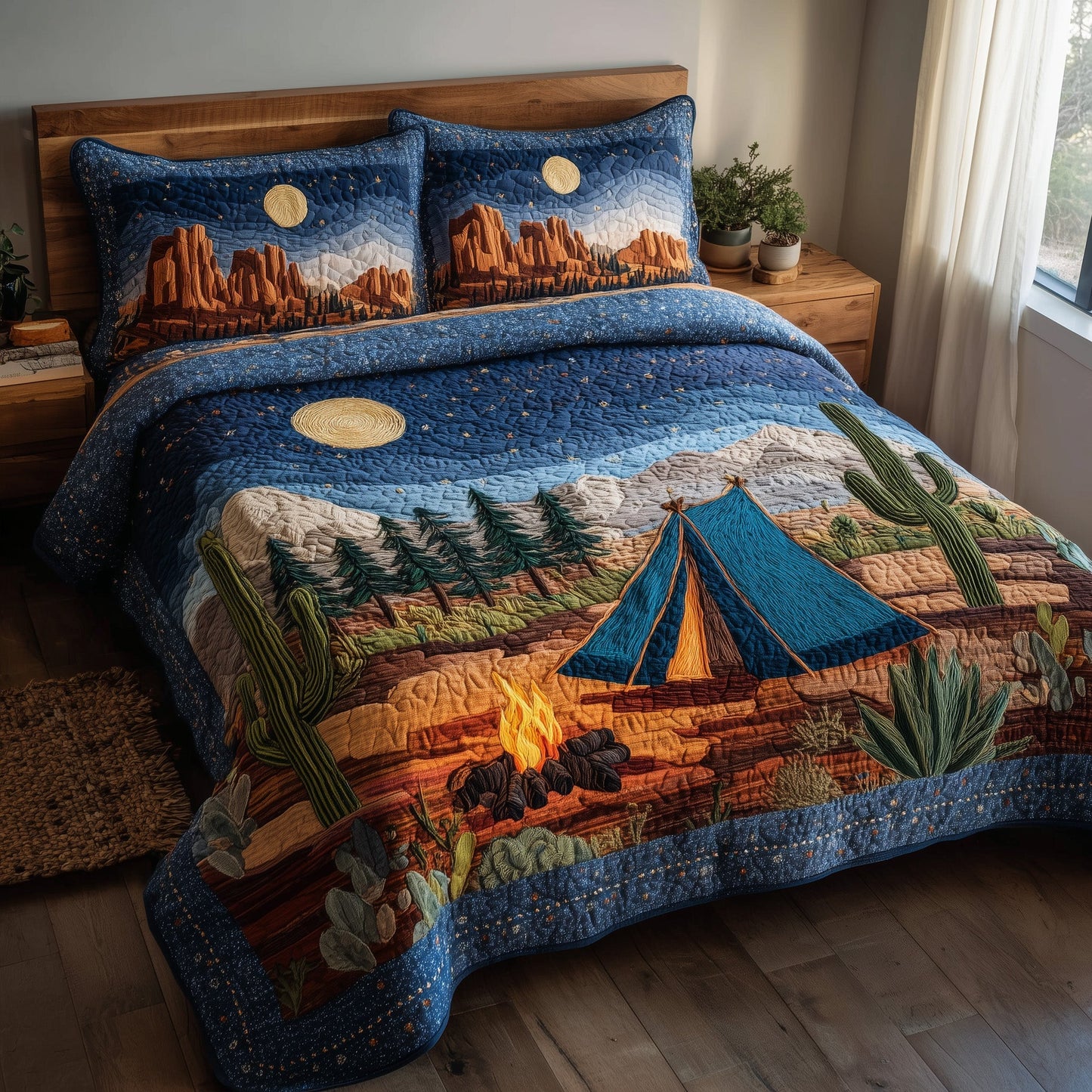 Camp Life 3-Piece Quilted Bedding Set GFTOHD9019