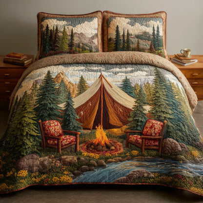 Camp Life 3-Piece Quilted Bedding Set GFTOHD9021