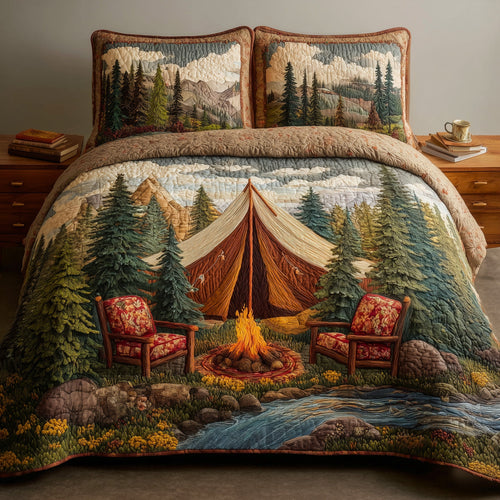 Camp Life 3-Piece Quilted Bedding Set GFTOHD9021