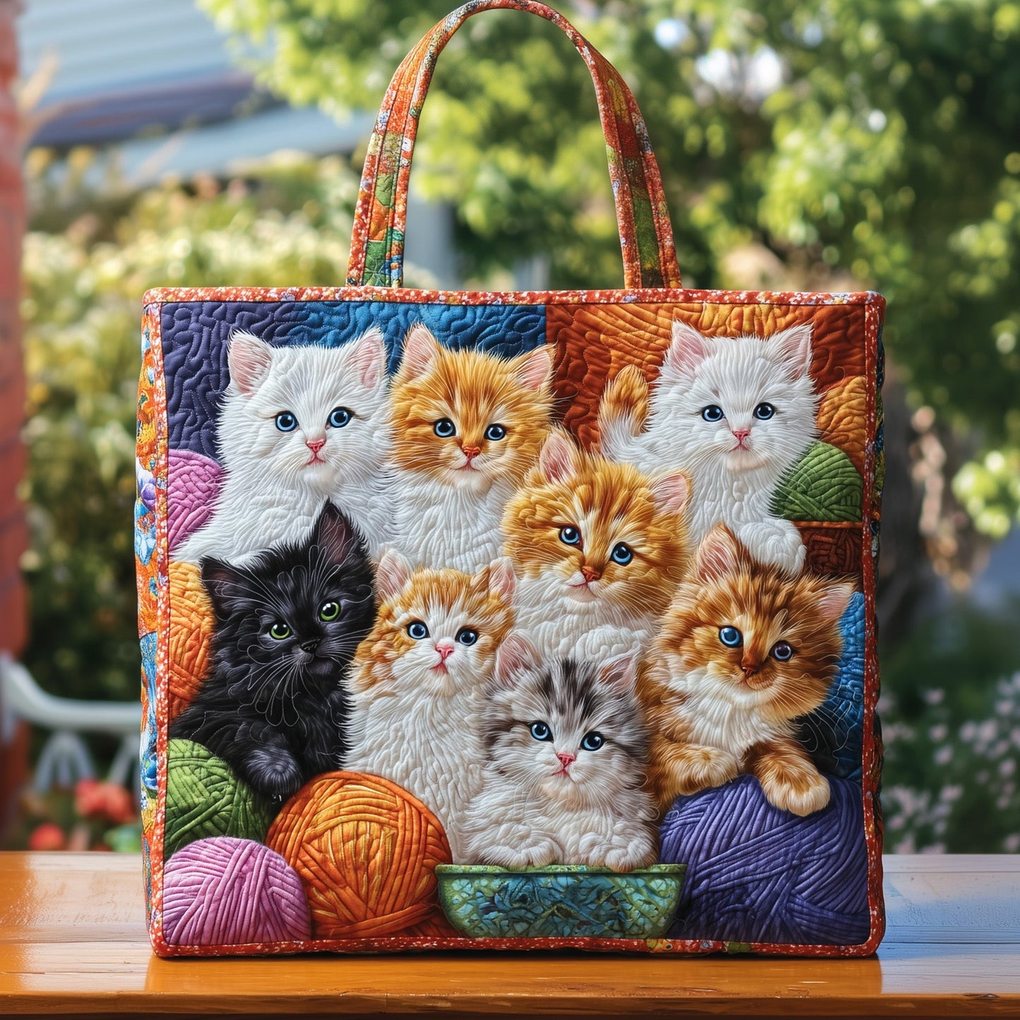 Cat Bliss Quilted Tote Bag GFTOHD9025