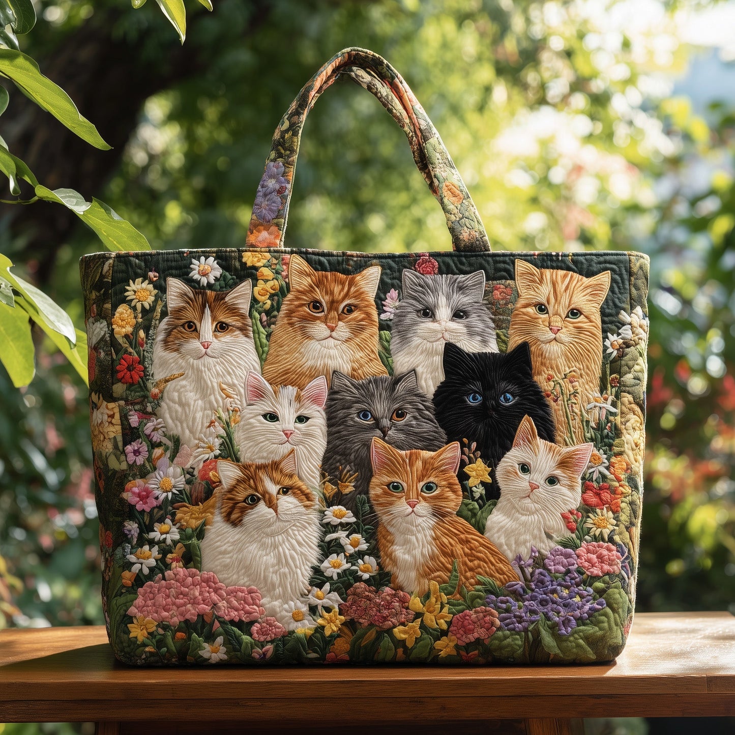 Cat Bliss Quilted Tote Bag GFTOHD9031