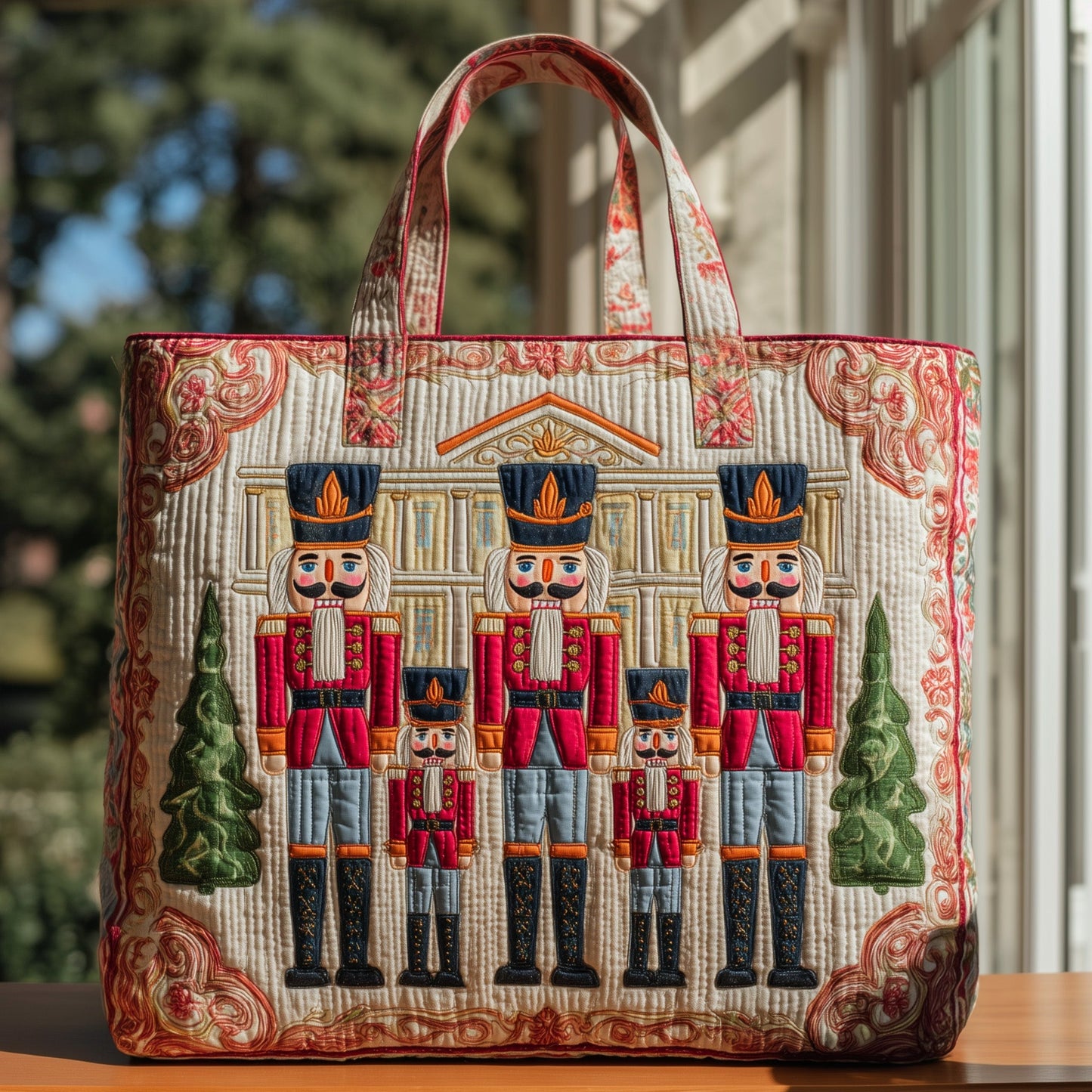 Festive Nutcracker Quilted Tote Bag GFTOHD9053