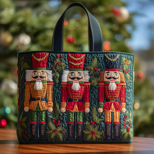 Festive Nutcracker Quilted Tote Bag GFTOHD9058