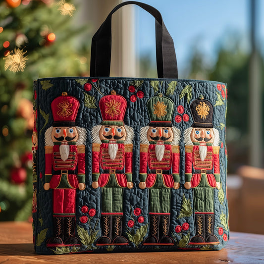 Festive Nutcracker Quilted Tote Bag GFTOHD9059