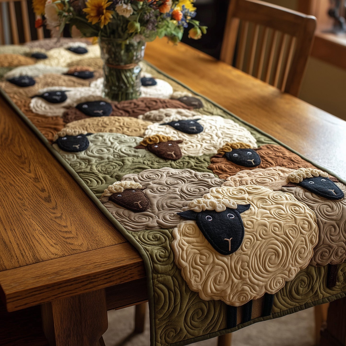 Sheep Heaven Quilted Table Runner GFTOHD9063