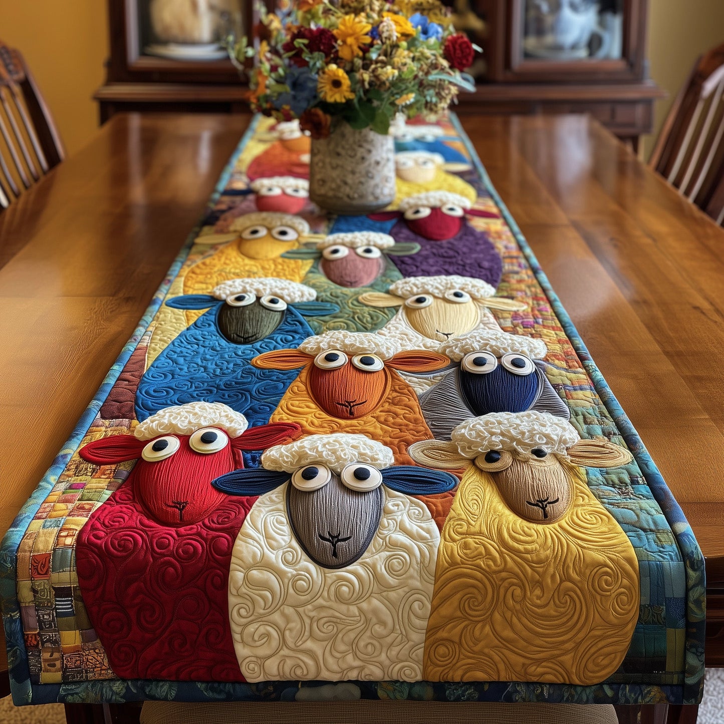 Sheep Heaven Quilted Table Runner GFTOHD9069