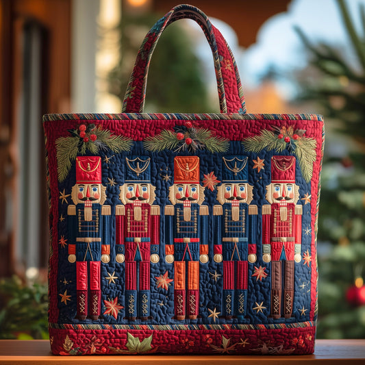 Festive Nutcracker Quilted Tote Bag GFTOHD9075