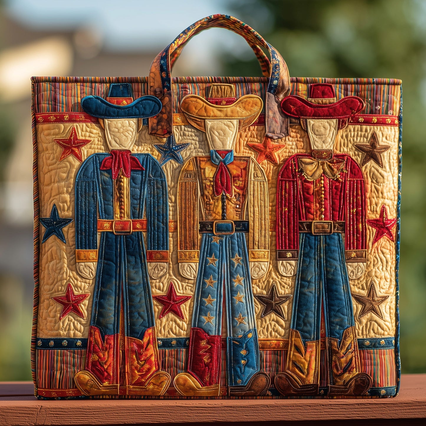 Cowboy Nutcracker  Quilted Tote Bag GFTOHD9089