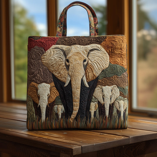 Majestic Elephant Quilted Tote Bag GFTOHD9138
