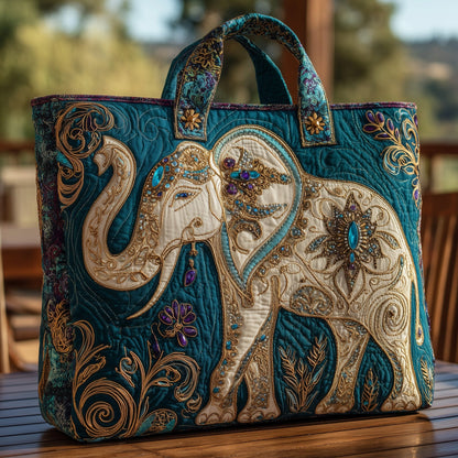 Majestic Elephant Quilted Tote Bag GFTOHD9140