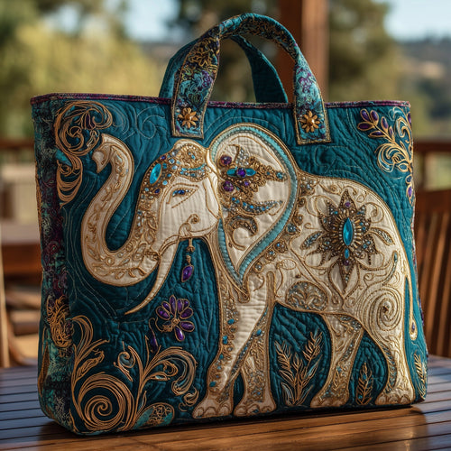 Majestic Elephant Quilted Tote Bag GFTOHD9140