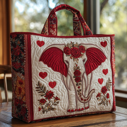 Majestic Elephant Quilted Tote Bag GFTOHD9143