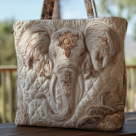 Majestic Elephant Quilted Tote Bag GFTOHD9144