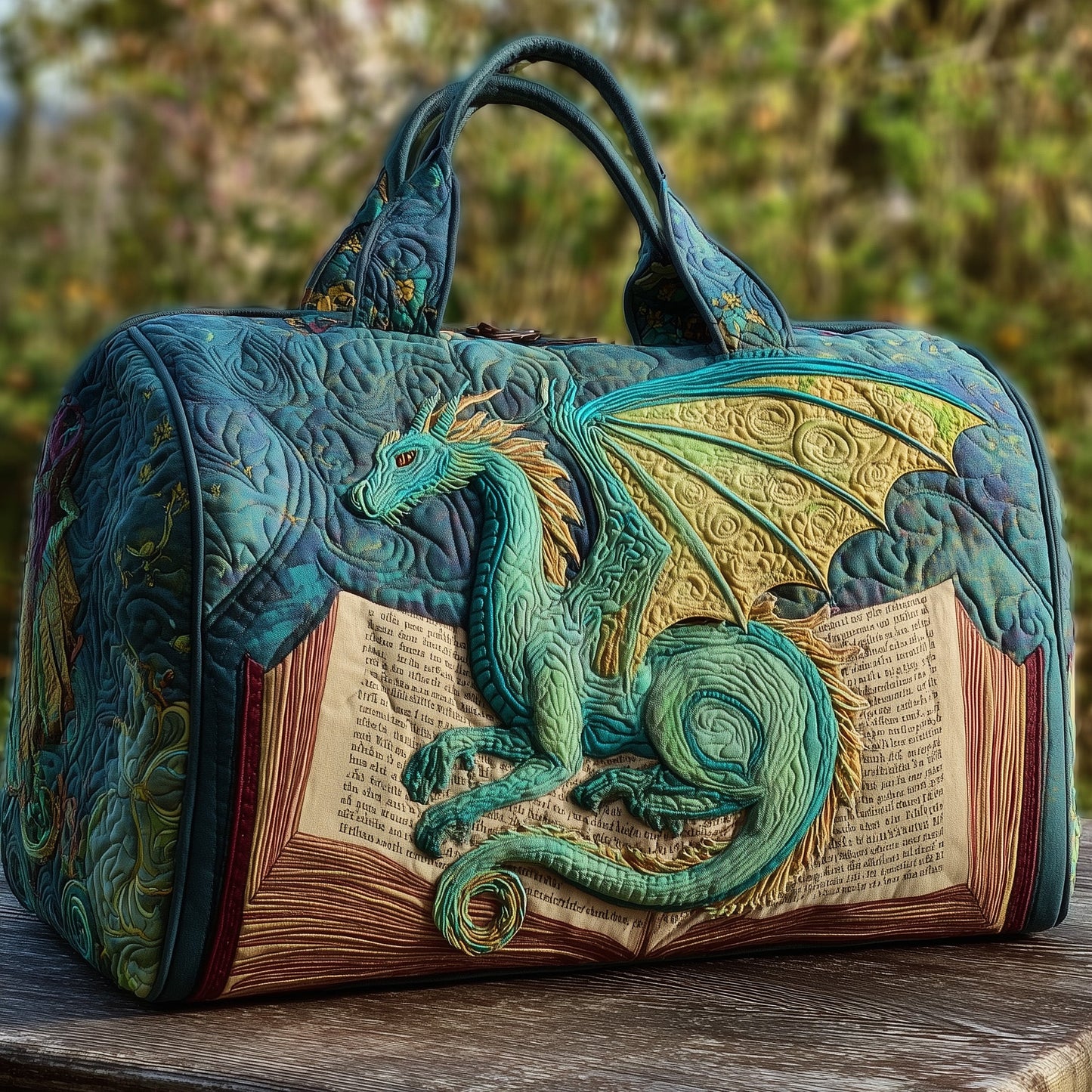 Majestic Dragon Quilted Dufle Bag GFTOHD9153