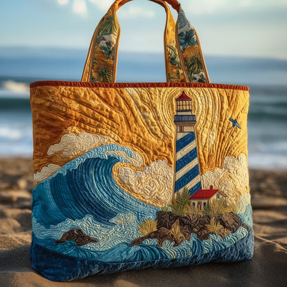 Nautical Lighthouse Quilted Tote Bag GFTOHD9225