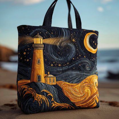 Nautical Lighthouse Quilted Tote Bag GFTOHD9230