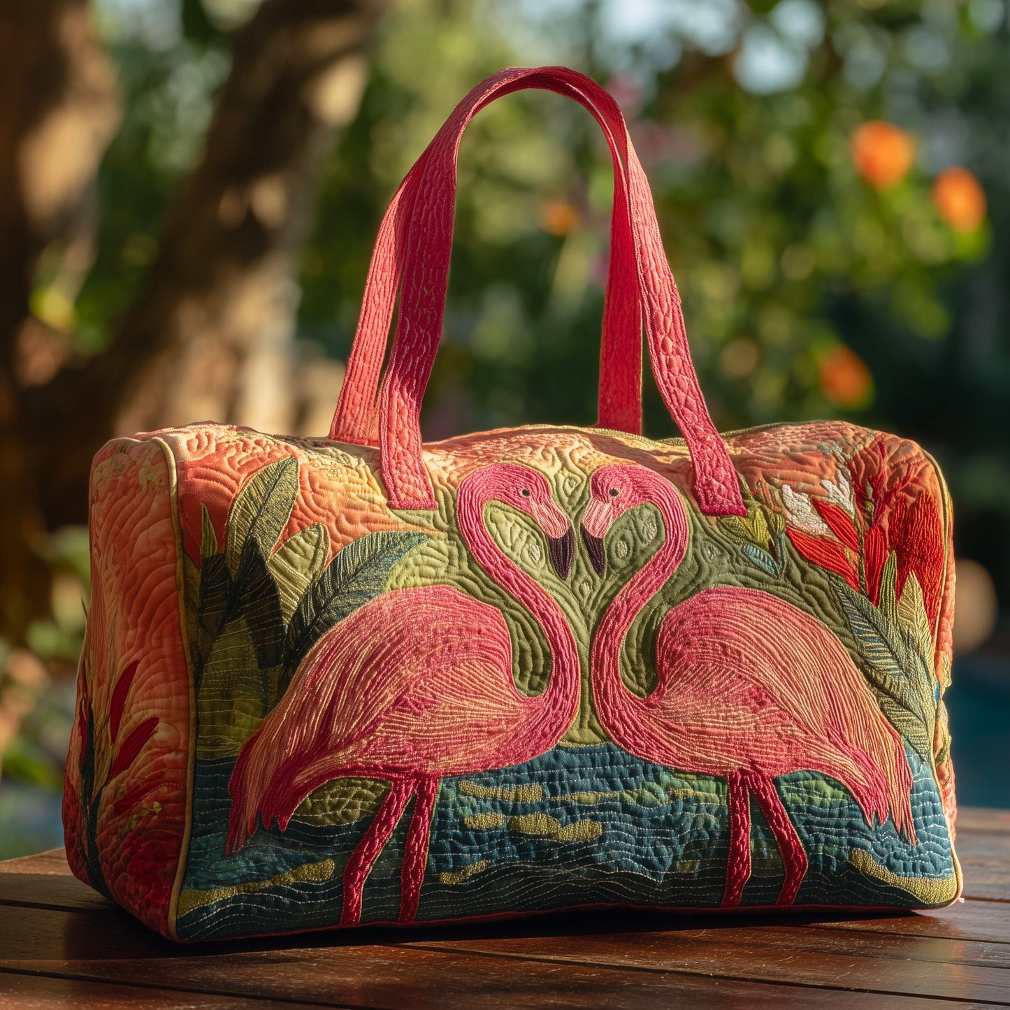 Tropical Flamingo Quilt Duffle Bag GFTOHD9245