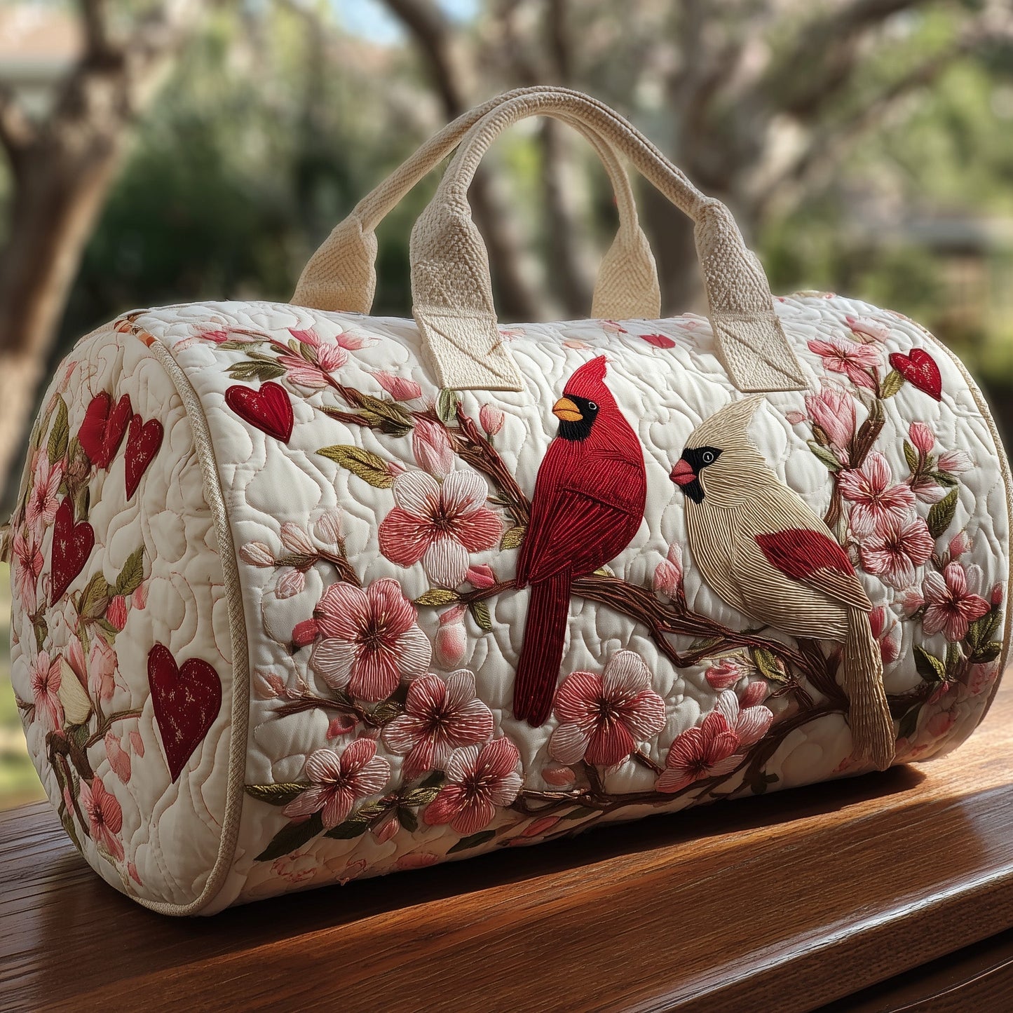 Cardinal Couple Quilt Duffle Bag GFTOHD9257