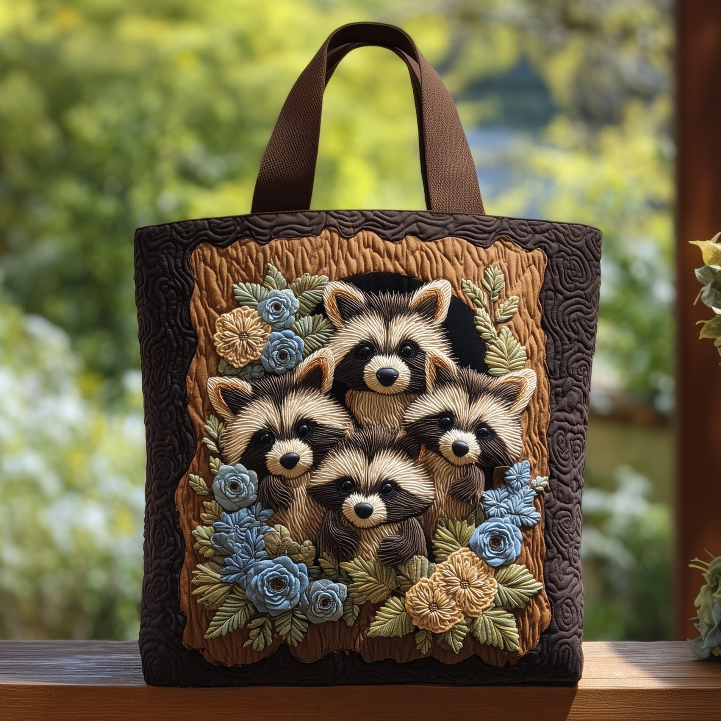 Raccoons Quilted Tote Bag GFTOHD9264