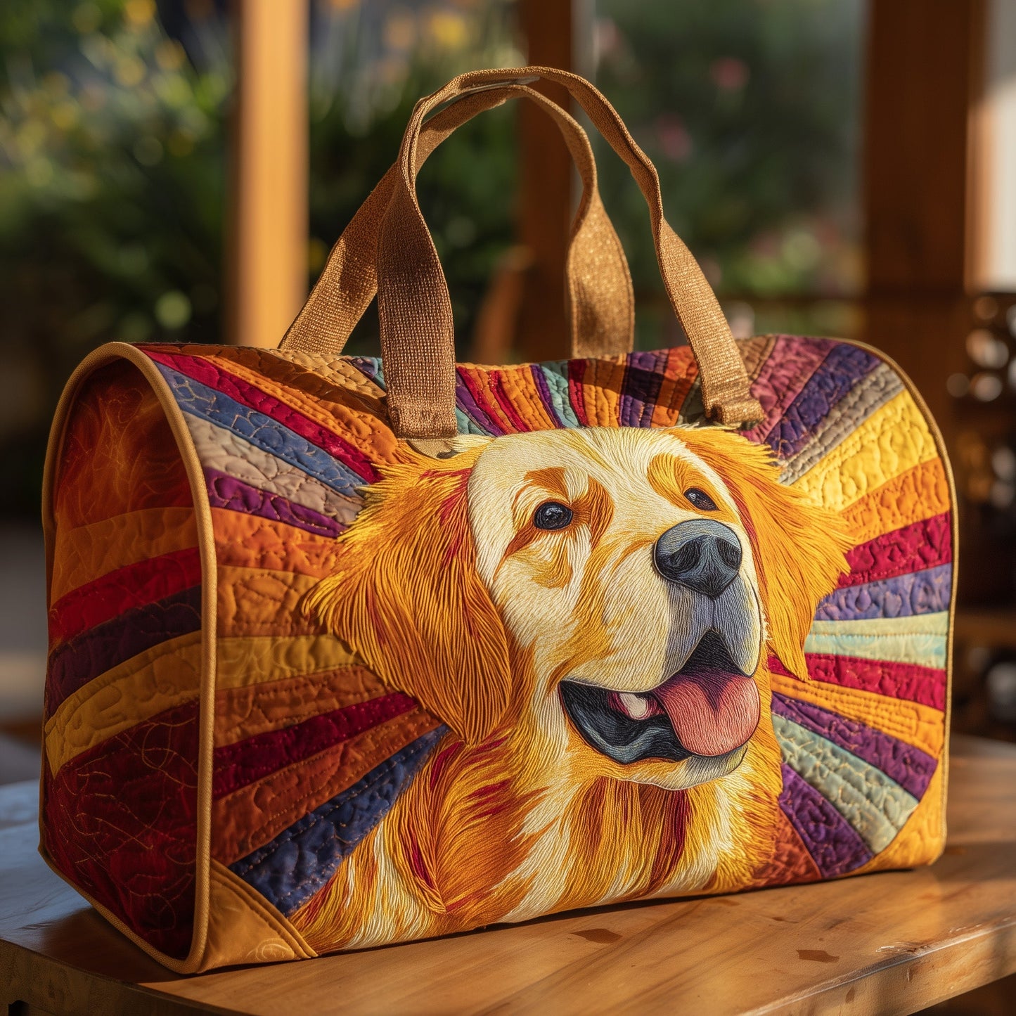 Golden Retriever Quilt Duffle Bag GFTOHD9306