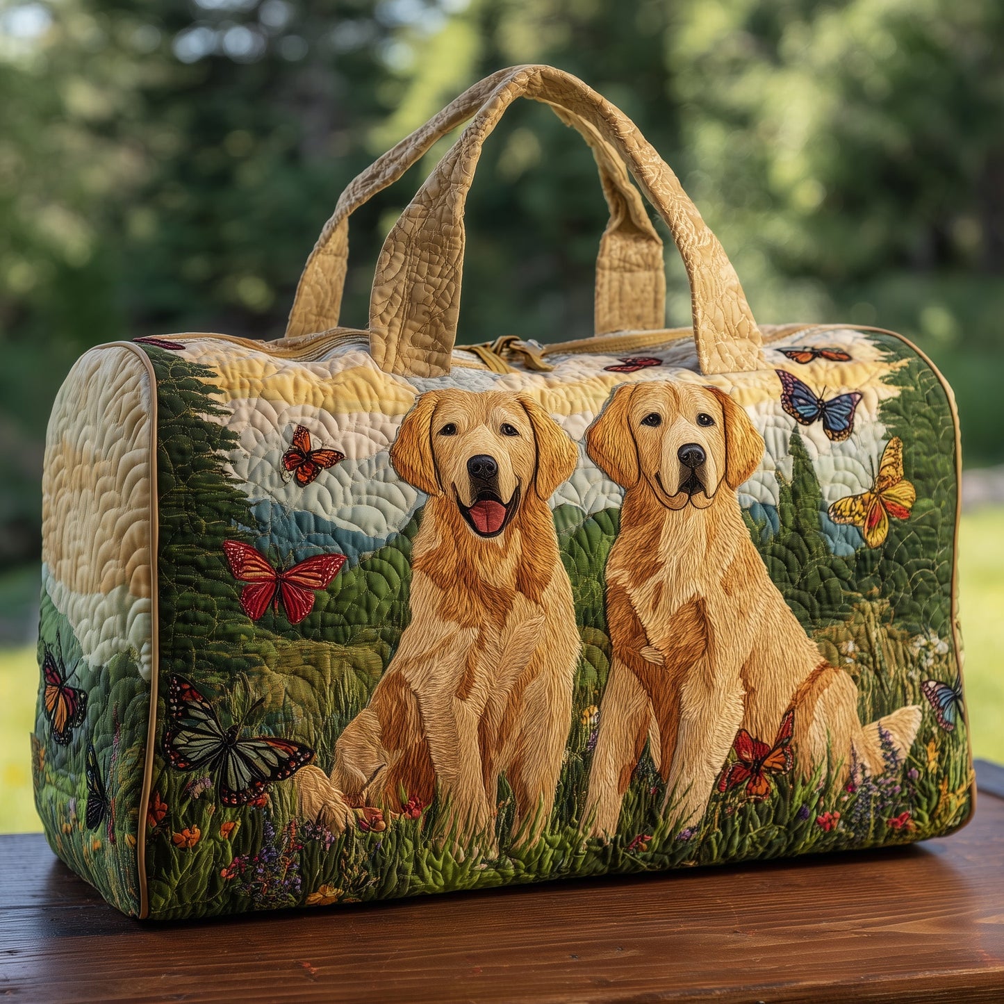 Golden Retriever Quilt Duffle Bag GFTOHD9314