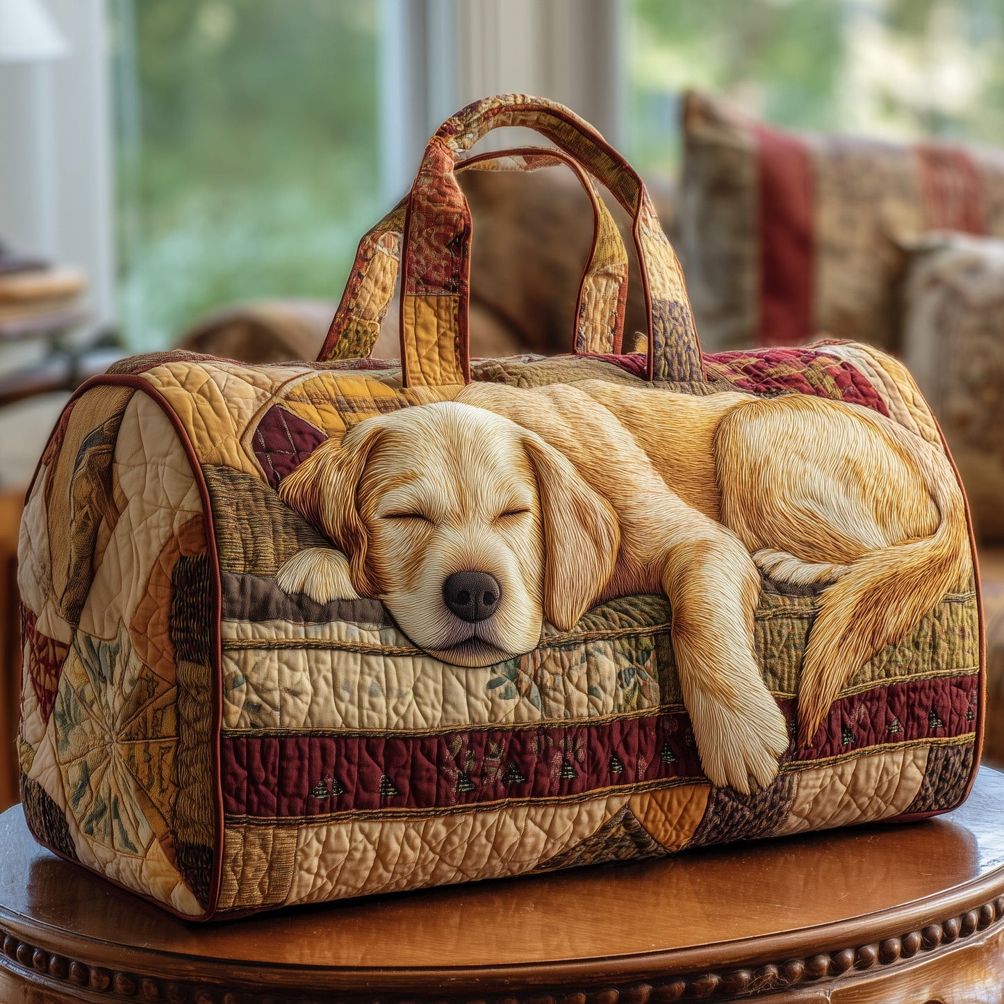 Golden Retriever Quilt Duffle Bag GFTOHD9317