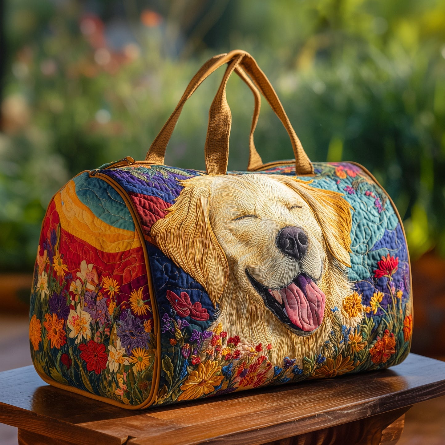 Golden Retriever Quilt Duffle Bag GFTOHD9320